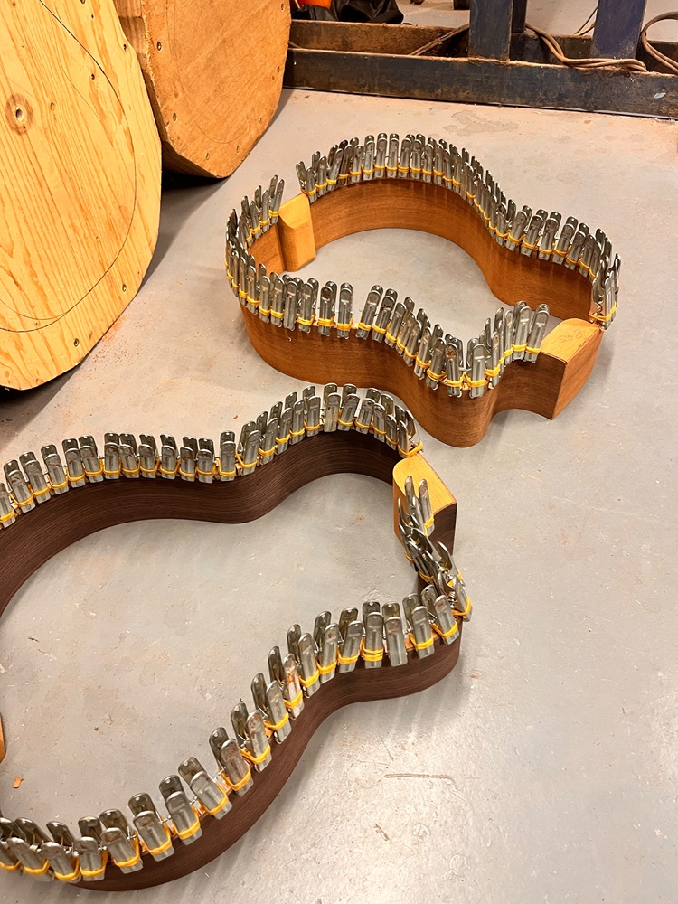 Rosewood and mahogany Rims Get Top Kerfing